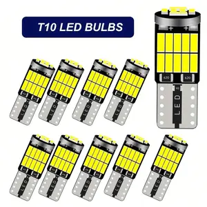 10pcs T10 C5w LED Bulbs, Signal Lamp 194 168 LED Light Bulbs for Car Dashboard, Roof, Reading, License Plate, Parking Dome Bulbs, Car LED Lights, Car Interior Light, 12V