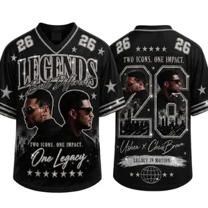 THE R&B TOUR 2026 Vintage-Inspired Custom Name Crop Jersey, Raymond Brown Fan Apparel, Personalized Hip Hop Collectible Sports Jersey