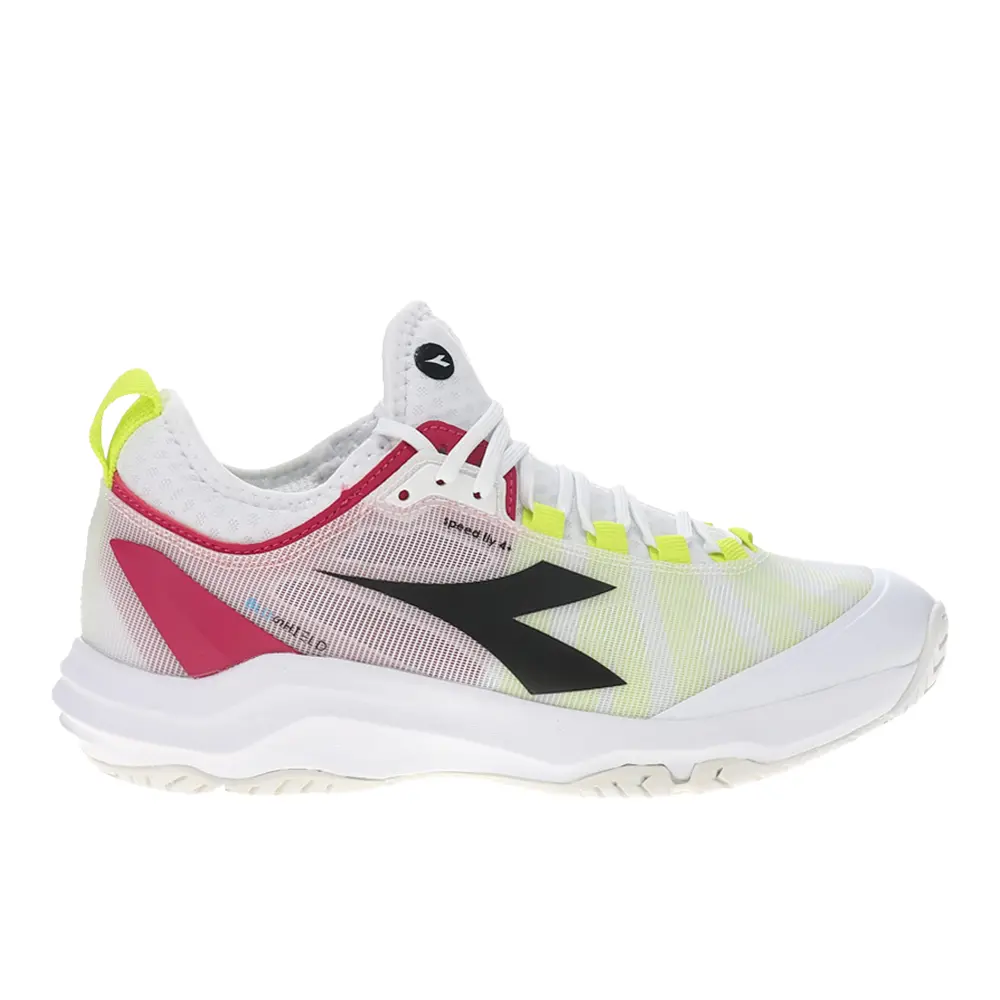 diadora Womens Speed Blushield Fly 4 Plus Ag Tennis Sneakers Shoes - White