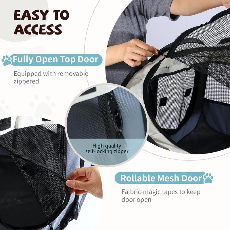 Portable Pet Playpen, Dog Playpen Foldable Pet Exercise Pen Tents Cat House Playground for Puppy Kitten Indoor Outdoor Travel Camping Use Beds Bedding Enclosure