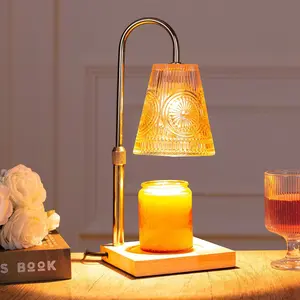 Candle Warmer Lamp with 2 Bulbs, Candle Warmer with Timer -and Dimmer LampCandle Warmer for Scented Jar Candles Wax Melt Warmer for Home