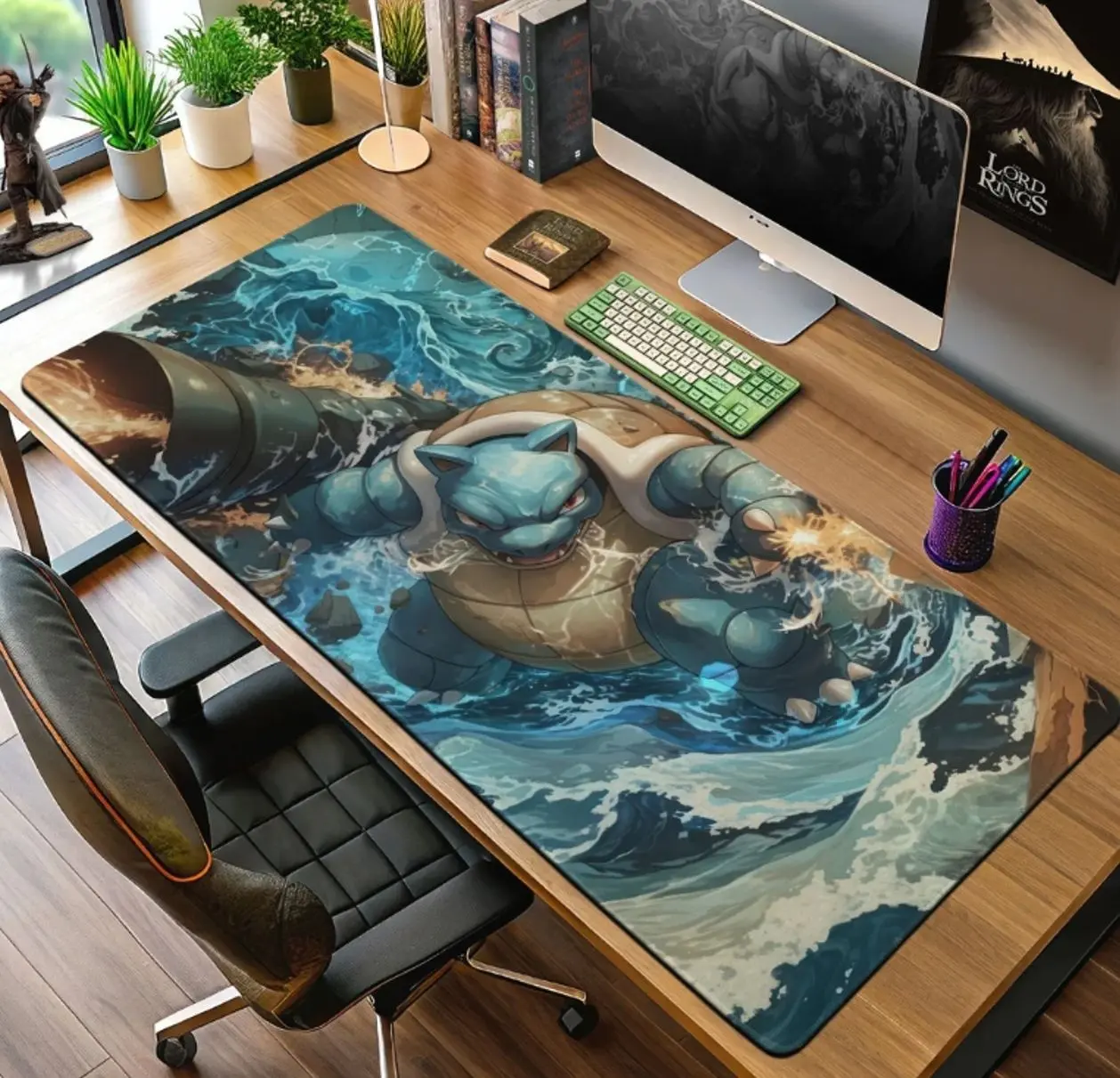 Blastoise Hydro Blast Mouse Pad, Gaming Desk Mat