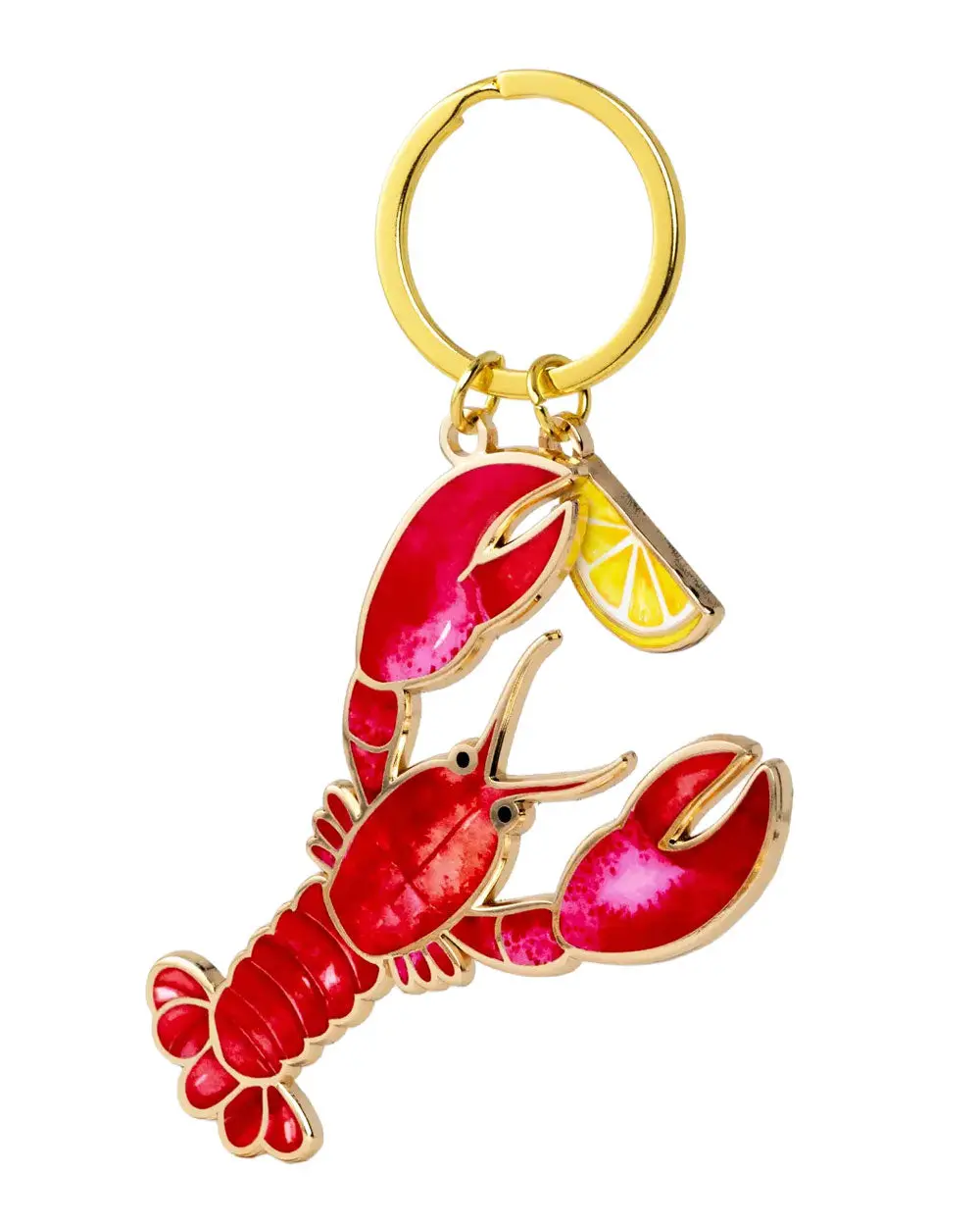 Lobster (w/ Lemon!) Bag Charm Keychain