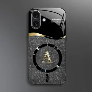 Suitable for [iPhone 16] high-end MagSafe phone case🥰，Choose from any of the 26 letters， Minimalist, premium design—drop-resistant and fingerprint-proof YM99