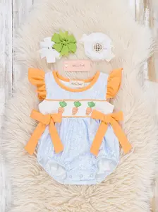 Carrots Trio Smocked Bubble Romper