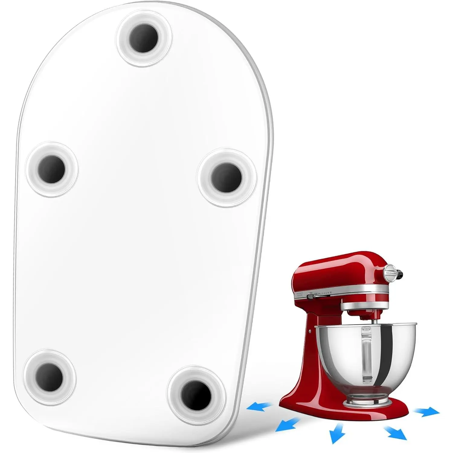 Mixer Slider Mat for  Stand Mixer 4.5-5 QT, Transparent  Appliance Sliding Tray Mixer Mover Slider Mat for Kitchen aid Ice Cream Attachment  Mixer Accessories