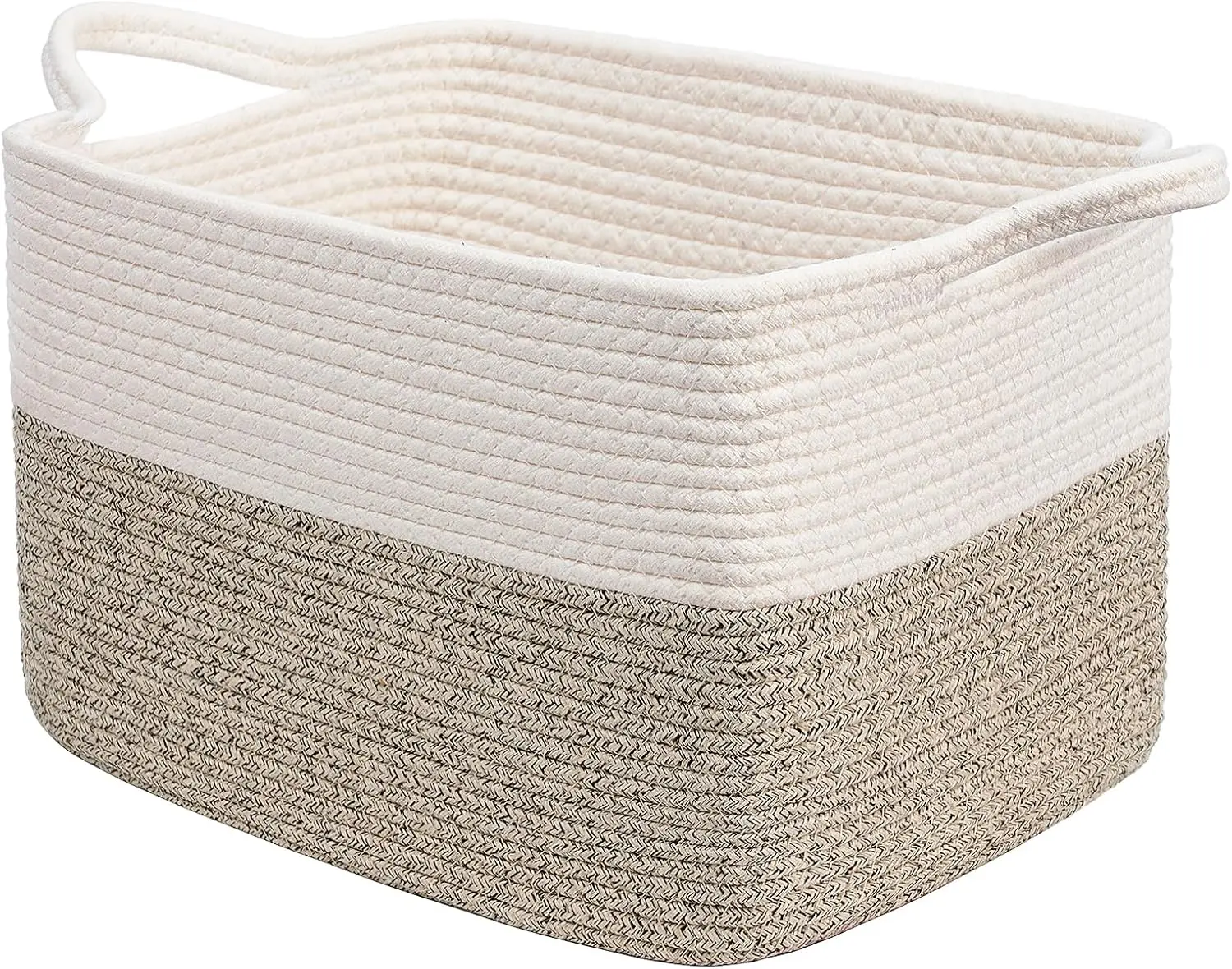Woven Storage Baskets for Organizing,  Basket for Gifts,   Storage Bins for Shelves, Cute Baskets for  Decor, Rope Basket for Towels, 13" x 10" x 9", Brown