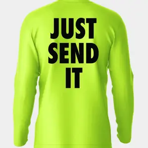 Just Send It - Hi-Visibility UPF 50 Long Sleeve Sun Shirt 100% cotton full size 52L2F