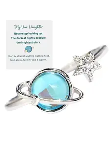 Stellar Moon Phase Rotating Ring, Stress Relief Touch Jewelry, High-Quality Fashion Accessory, Birthday Christmas Graduation Gift