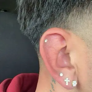 3 Pack-Sterile Piercing Gun, Painless,Self Piercing Applicators, Earrings Provided