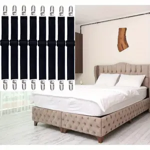 8 Pack Bed Sheet Straps,Adjustable Fitted Sheet Straps Clips,Heavy Duty Bed Sheet Clips Holder for Bed Sheets,Mattress Covers,Sofa Cushion,Hand Tools Kits,Springtok
