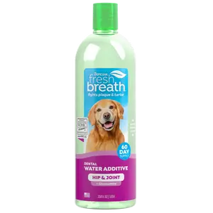 TropiClean Fresh Breath Oral Care Water Additive Plus Hip & Joint for Pets