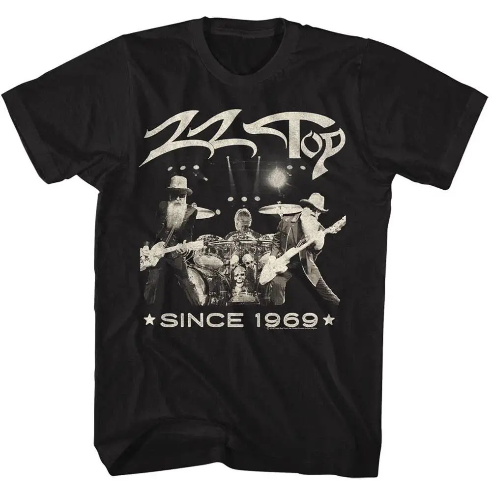 ZZ Top Live On Stage Since 1969 Men's T Shirt Rock Music Band Merch