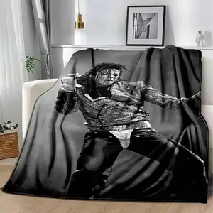 Michael Jackson High Quality Flannel Blanket - Premium Flannel Material Super Soft Comfortable Throw for Travel Bedding Couch Hiking Bed, Perfect Gift for Mother’s Day, Valentine’s Day, Birthday, Christmas, Pop Music Fans