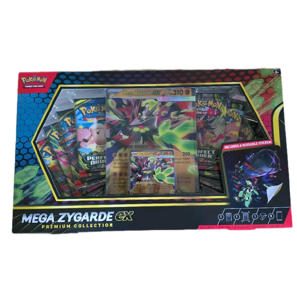 Mega Zygarde ex Premium Collection - Official TCG Collectible Trading Card Box, Authentic English Collectible Cards