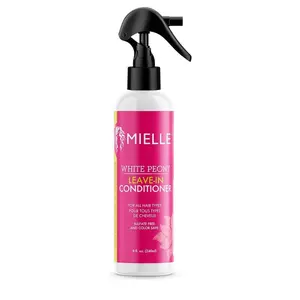 Mielle Organics White Peony Sulfate-Free Leave-In Conditioner, 8 Fl Oz - Hydrating & Nourishing Hair Care