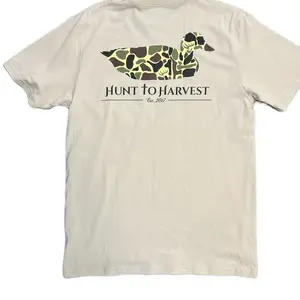 camo mallard hunt to harvest short sleeve t-shirt