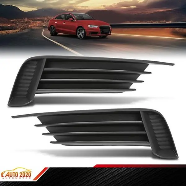 High Quality Factory-Style Front Bumper Lower Left+Right Side Grills Set - Automotive Vehicle Body Kit Accessories, Fit For 2013,2014-2017 Audi A3 S3, Trackable Shipping
