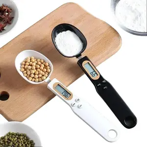Mini Spoon Scale Digital Kitchen Scale Electronic LCD Food Scale 0.1-500g Cooking Flour Milk Coffee Powder Weight Measure Spoon with LED Display & Detachable Design for Easy Cleaning - Measuring