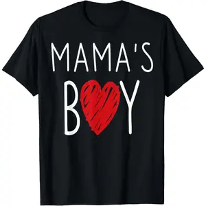 100% Cotton Toddler Boy Valentine Shirt For Women Boy Kids Mama's Boy T-Shirt