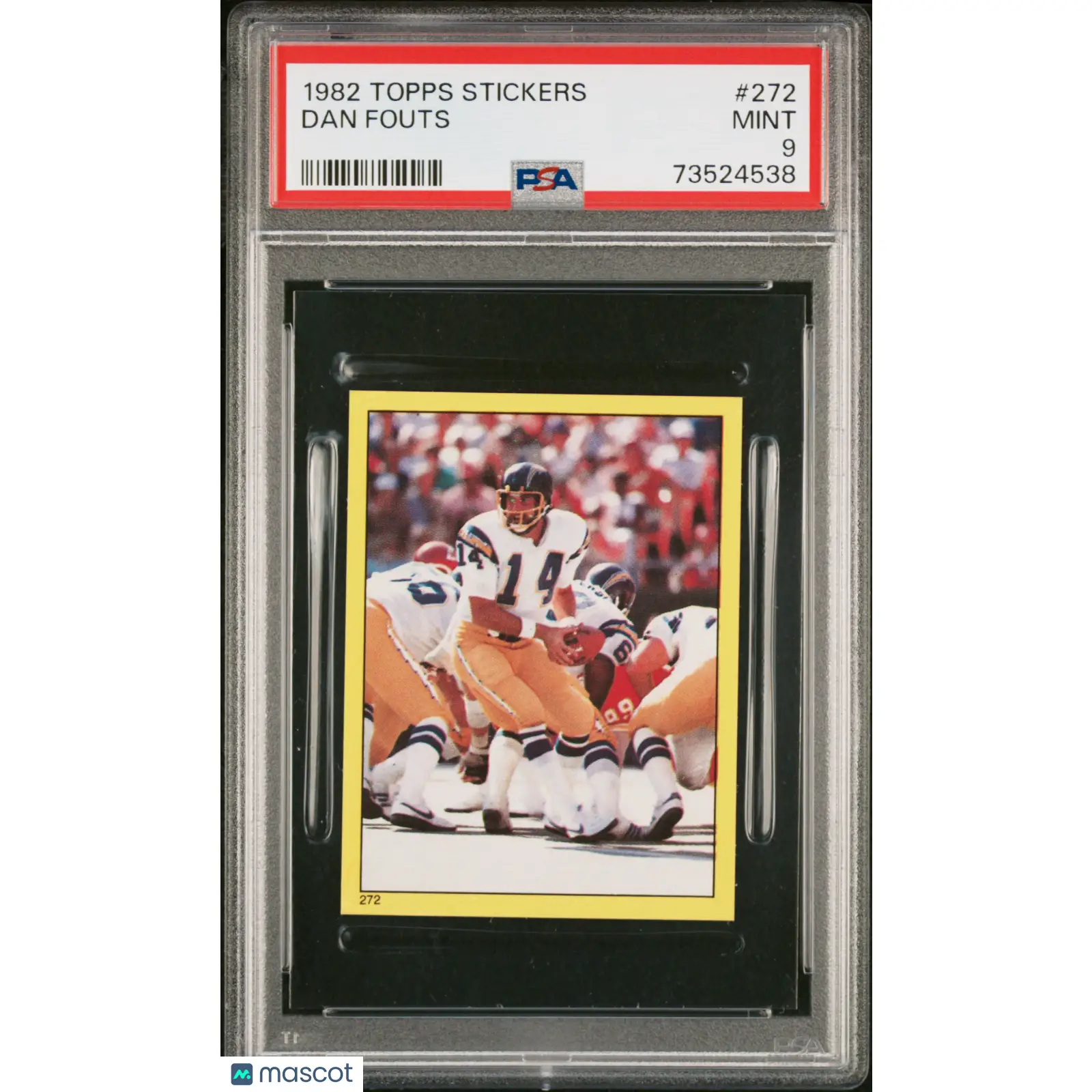 Dan Fouts PSA 1982 Topps Stickers Football #272 9 73524538