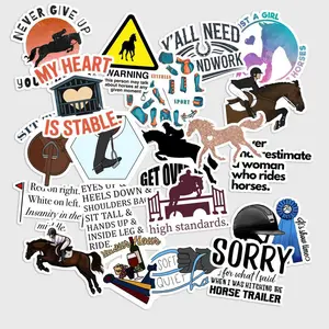 Sticker Pack 20 pcs Equestrian Riding Stickers, Horse Sport Vinyl Decals
