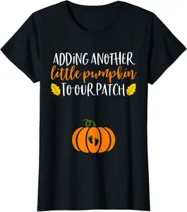 Womens Pumpkin Pregnancy Announcement Shirt Halloween Baby 2 Reveal T-Shirt - Nafeesaami Shop 42B07V5DK8V5