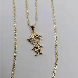 necklace with boy pendant Gold-plated 18"inches 24"inches available