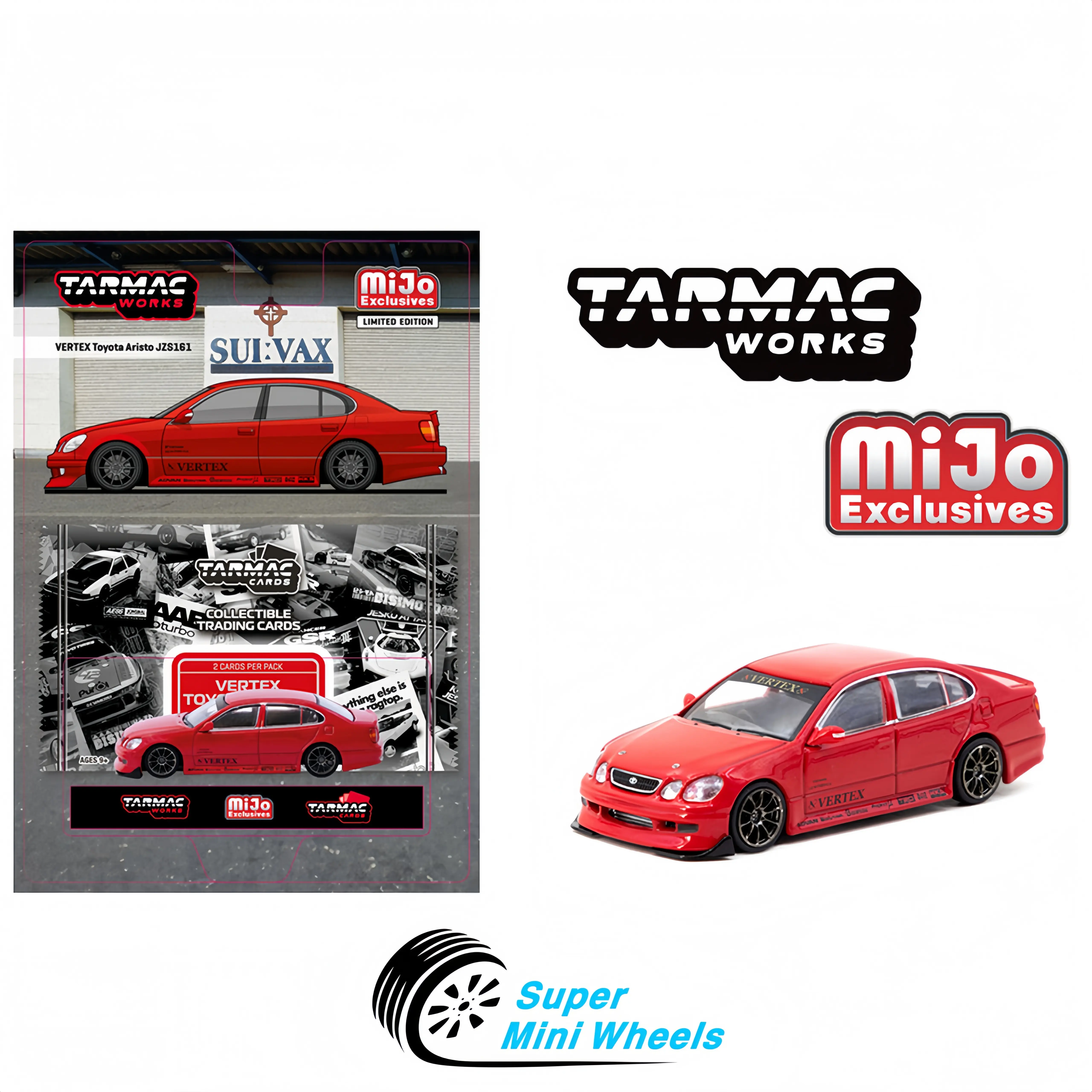 Tarmac Works 1:64 VERTEX Toyota Aristo JZS161 – Red - T64G-081-RE