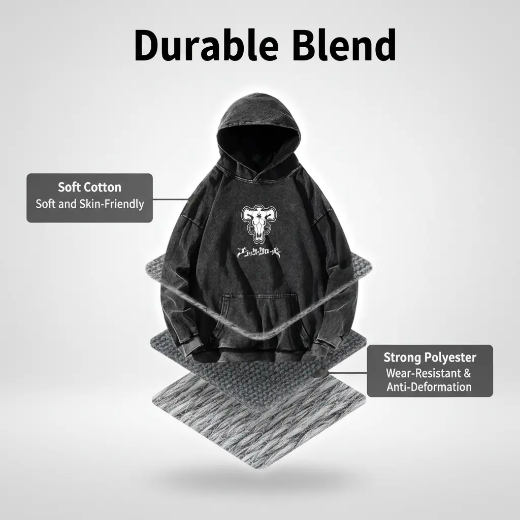Men Woman Japanese Anime Black Clover Graphic Hoodies Yami