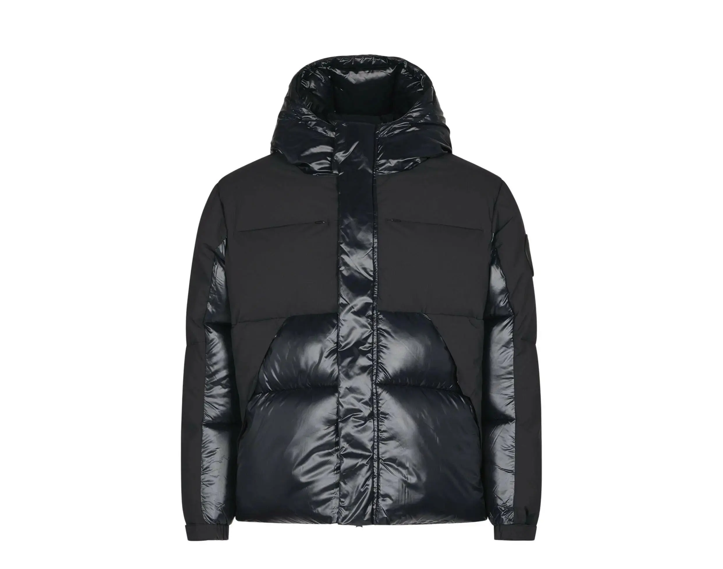 Save The Duck Luma Hooded Puffer Jacket in Black/Black | Men's