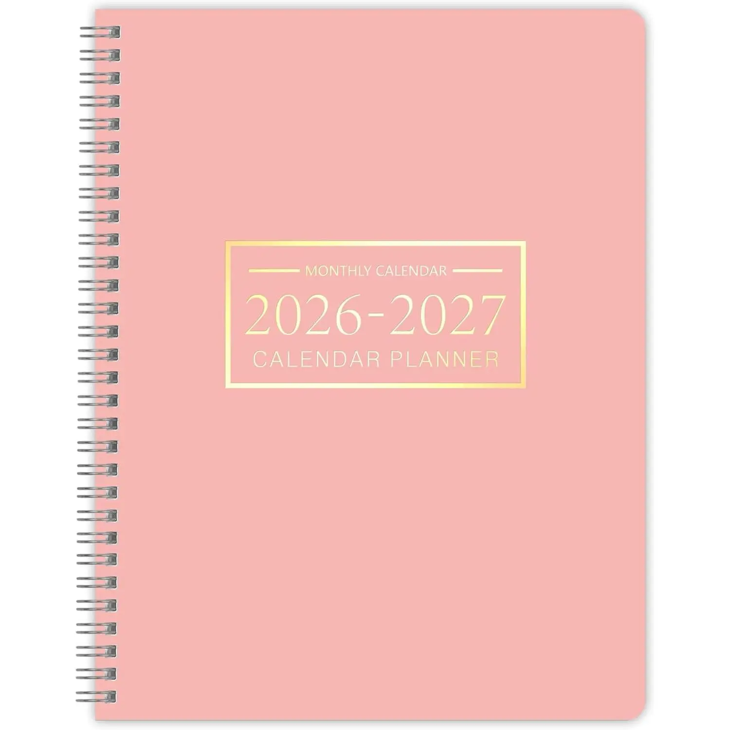 Monthly Planner 2026-2027, 2026 Calendar 24 Months Planner, Jan 2026 - Dec 2027, 8.6" x 11", Academic Calendar Hard PVC Cover with Spiral Bound,  for School & Office for Women & Men