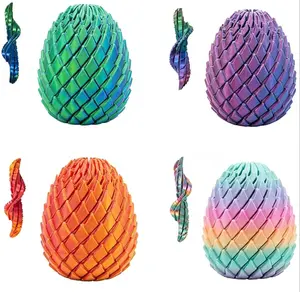 3D Printed Twisty Dragon Egg – Fun Rotating Fidget Toy for Stress Relief & Focus