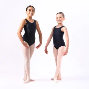New Leotard Silky Dance Ruched Tank Leotard
