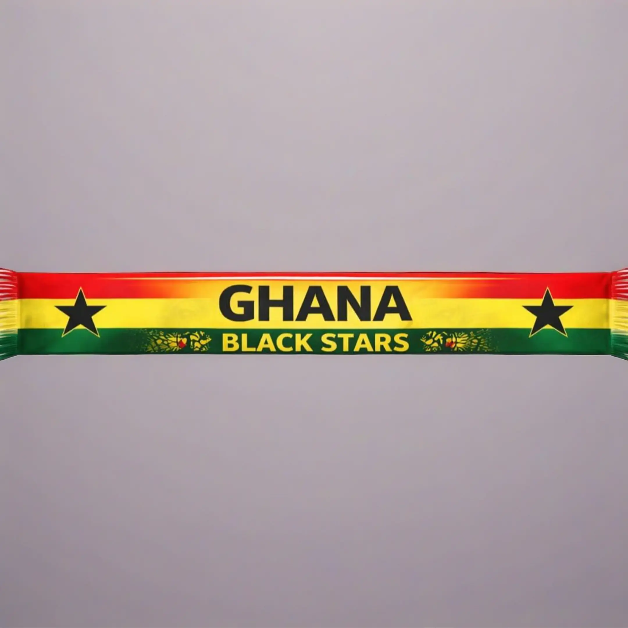 Ghana Flag Scarf - Unisex Stylish Fashion Accessory, Flag Stripe, Graphic Multicolor, Multi Use, Patriotic Style, African Design Scarf, Flag Stripe Scarves, Graphic Multicolor Scarves