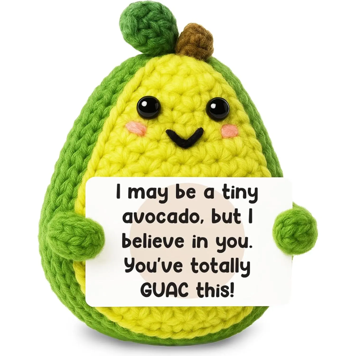 Handmade Crocheted Yarn Avocado Charm Trophy - Sports & Outdoor Appreciation Award, Fruit-Themed Gift for Teen Girls, Graduation Present, Easter Basket Stuffer, Positive Decor Essential
