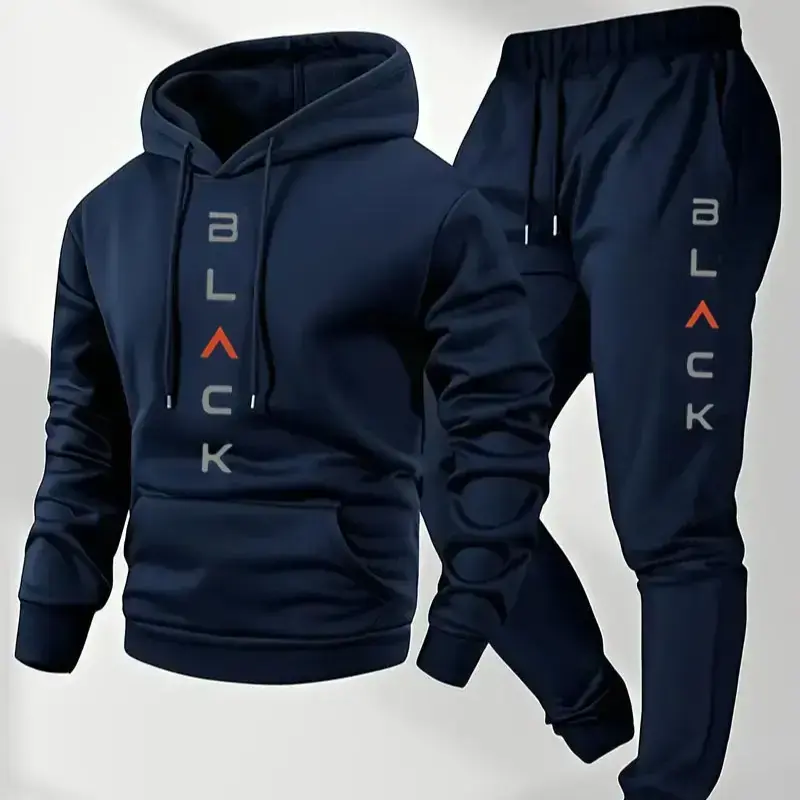 Men'S Complete Outfit - Stylish Hooded Sweatshirt & Joggers Set with "BLACK" Print, Gray Casual Streetwear, Long Pants, and Matching Hoodie, Perfect for Fall/Winter, Cozy Clothing | Sporty Look | Nonstretch Fabric Men'S Complete Outfit - Stylish Hooded Sweatshirt & Joggers Set with "BLACK" Print, Gray Casual Streetwear, Long Pants, and Matching Hoodie, Perfect for Fall/Winter, Cozy Clothing | Sporty Look | Nonstretch Fabric