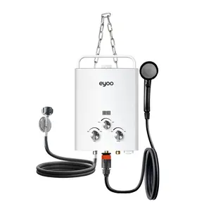 eyoo 1.32 GPM Portable Propane Water Heater, 34,000 BTU 5L Tankless Water Heater Gas for Outdoor, Portable Propane Water Heater for Camping
