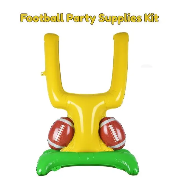 Football Party Supplies Kit – Touchdown Balloon Set with Goal Post & Decorations for Game Day, Tailgate, Super Bowl & Birthday Party Decor