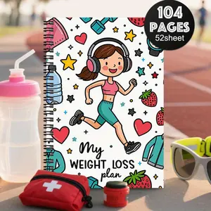1 Weight Loss Planner & Health Journal Structured fitness schedule and daily workout plan Suitable for men and women Weight loss and fitness enthusiast journal Goal tracker and progress diary Workplace organizer
