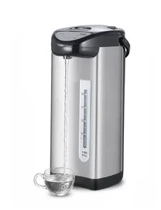 Commercial Chef Electric Hot Water Dispenser, 730W Stainless Steel Water Boiler with 5.8 Qt. Capacity, 360-Degree Base, 3 Dispensing Modes, Chlorine Removal, CHHWD10B, Stainless/Black