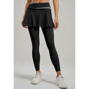 4 Pack Women's Skirted Leggings High Waisted Yoga Legging With Skirts &Women Tennis Skorts with Pockets Yoga Running Pickleball Athletic Skirt leggins gym