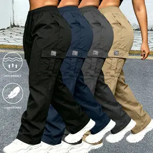 4-Pack Women’s Outdoor Casual Cargo Pants with Multiple Pockets, Solid Color, for Going Out and Streetwear in Autumn — New Fashion Casual Women’s Cargo Pants