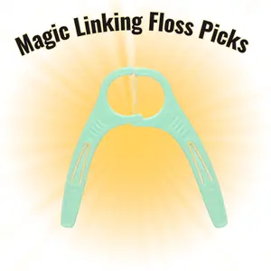 Chuck Crespo Flosso Linking Floss Picks Magic Trick - Organic & Easy to Perform - Includes Gimmicks & Video Instructions - Pocket-Sized