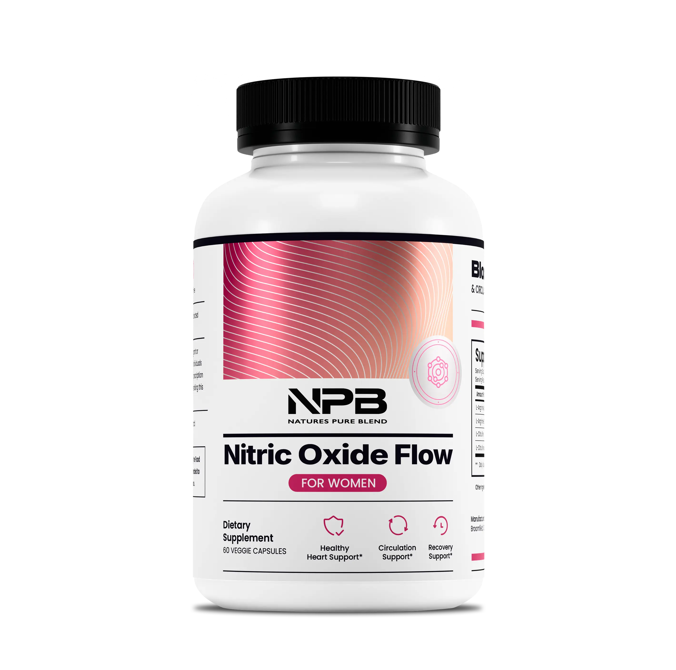 Women’s Nitric Oxide Flow – Blood Pressure & Circulation Support, Women’s Health Supplement, Dietary Capsules, Energy & Vitality, Blood Flow Support, Nitric Oxide Booster, Amino Acid Complex, Stamina & Recovery Support, Cardiovascular Wellness