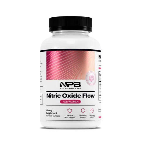 Women’s Nitric Oxide Flow – Blood Pressure & Circulation Support, Women’s Health Supplement, Dietary Capsules, Energy & Vitality, Blood Flow Support, Nitric Oxide Booster, Amino Acid Complex, Stamina & Recovery Support, Cardiovascular Wellness