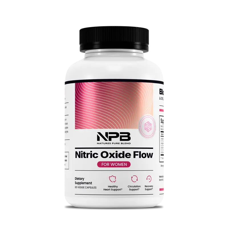 Women’s Nitric Oxide Flow – Blood Pressure & Circulation Support, Women’s Health Supplement, Dietary Capsules, Energy & Vitality, Blood Flow Support, Nitric Oxide Booster, Amino Acid Complex, Stamina & Recovery Support, Cardiovascular Wellness
