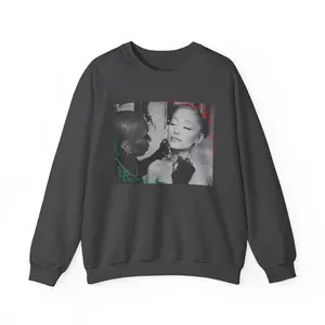 Wicked Musical Black and White Crewneck Sweatshirt, Cynthia and Ariana Glinda Elphaba Pop Culture Apparel, Unisex Jumper