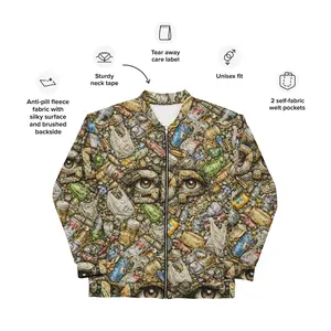 Seeing Thru the Rubbish unisex bomber jacket