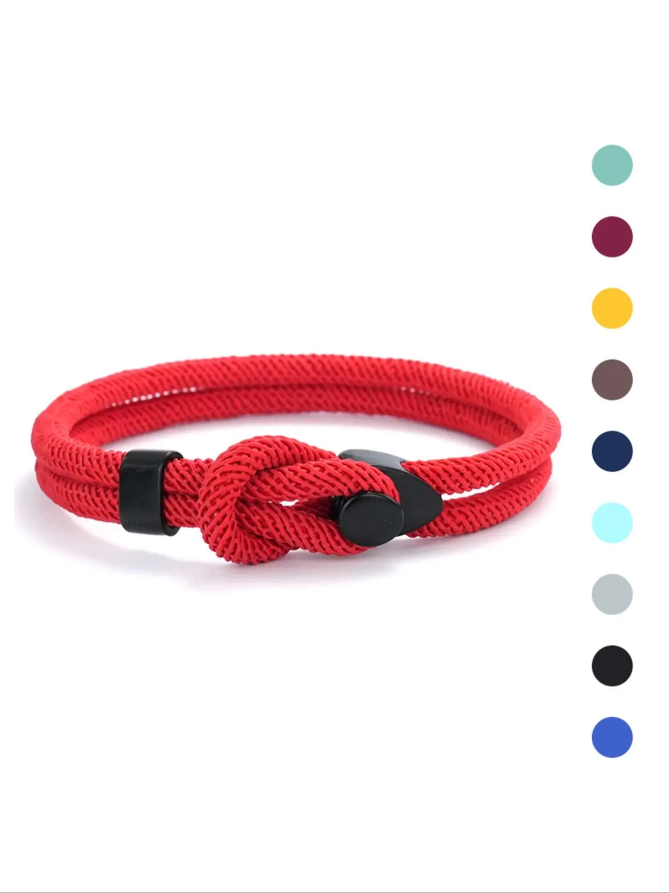 Men's Minimalist Durable Paracord Wristband, Knot Design Bracelet for Men, High Quality Bracelet, Jewelry for Birthday Gift, Minimalist Bangle, Casual Accessories, Adjustable Minimalist Bangle, Adjustable Bangles